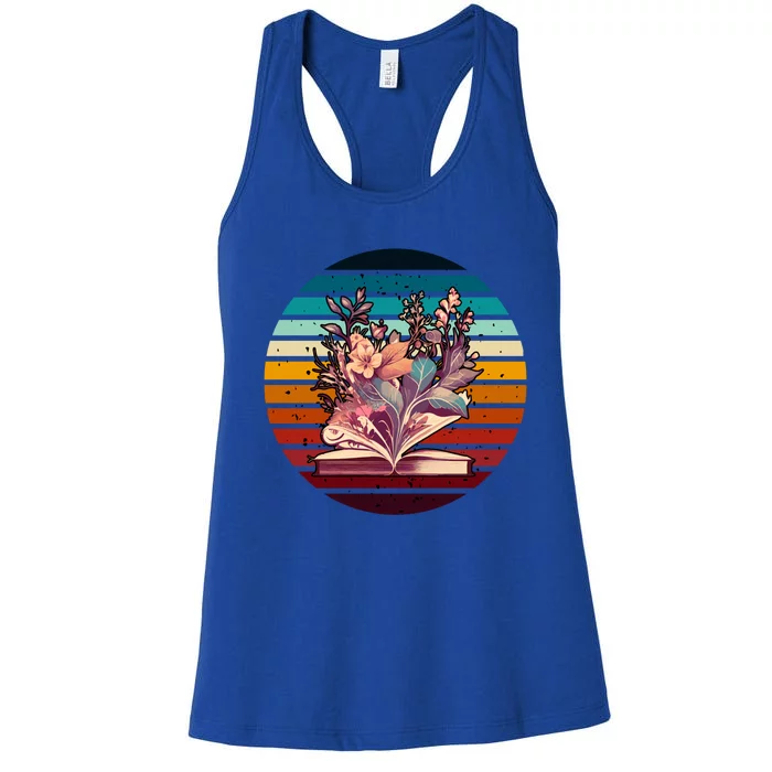 Wildflower Book Lovers For Summer Reading Booktrovert Gift Women's Racerback Tank