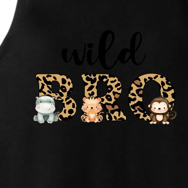 Wild Bro Leopard Zoo Theme Birthday Animal Safari Jungle Animal Ladies Tri-Blend Wicking Tank