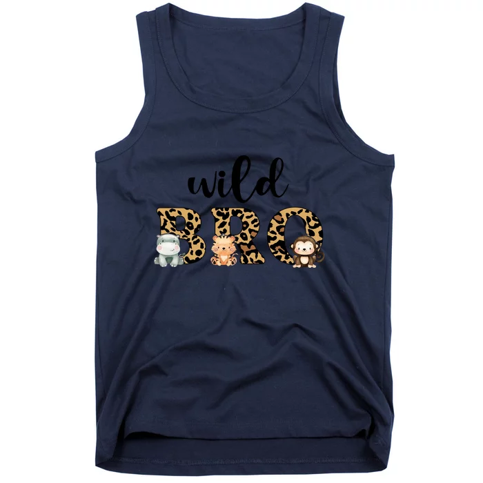 Wild Bro Leopard Zoo Theme Birthday Animal Safari Jungle Animal Tank Top