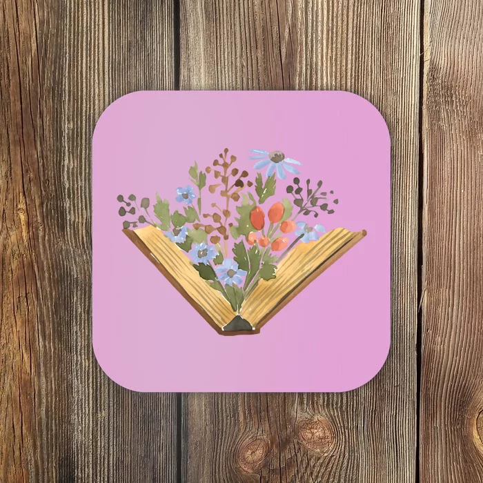 Wildflowers Book Librarian Coaster