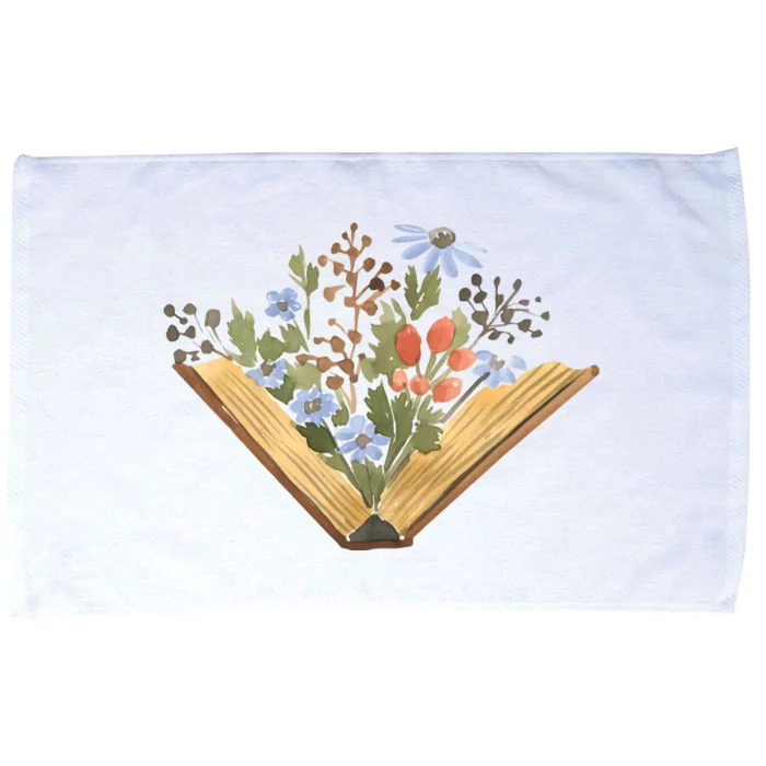 Wildflowers Book Librarian Microfiber Hand Towel