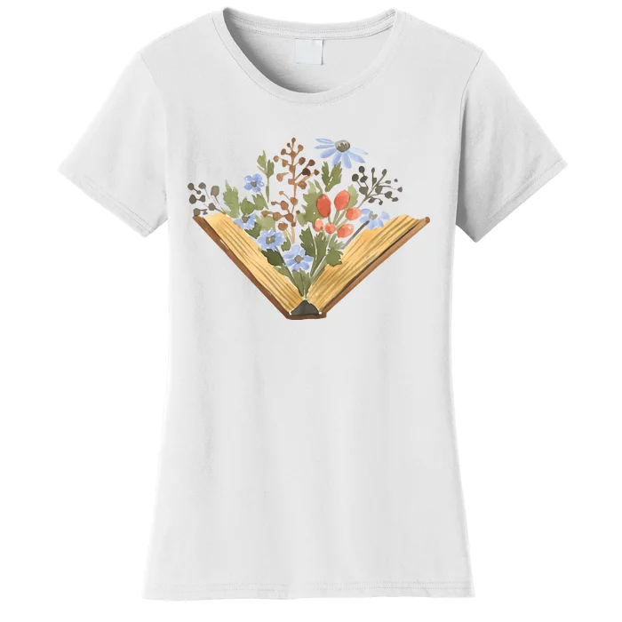 Wildflowers Book Librarian Women's T-Shirt