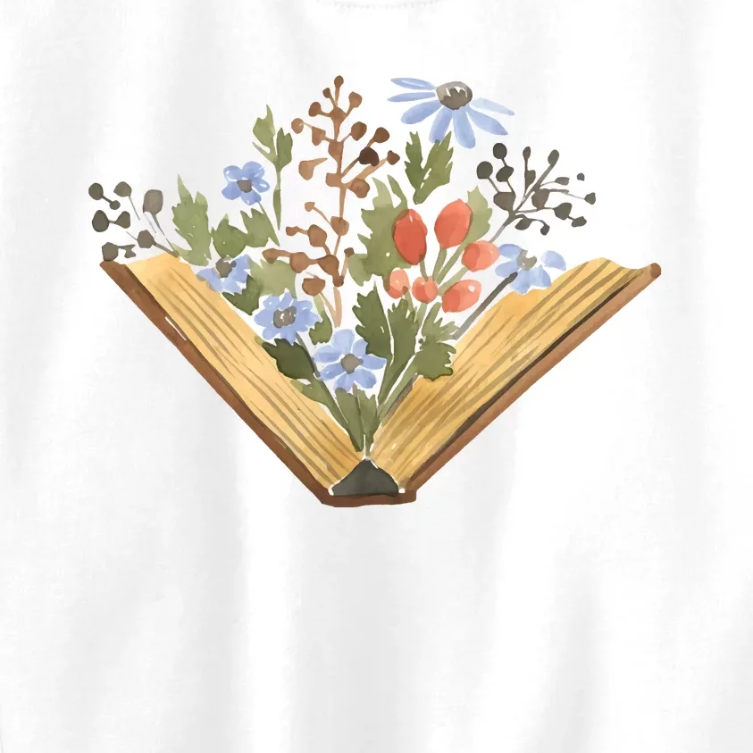 Wildflowers Book Librarian Kids Sweatshirt