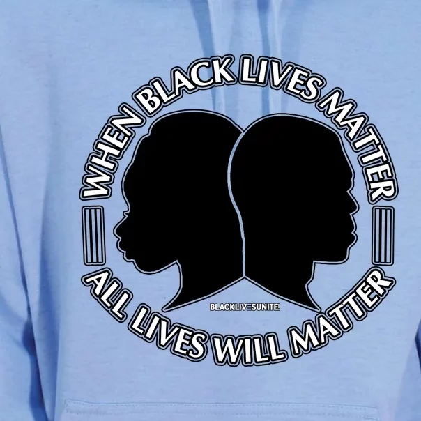 When Black Lives Matter All Lives Will Matter Unisex Surf Hoodie