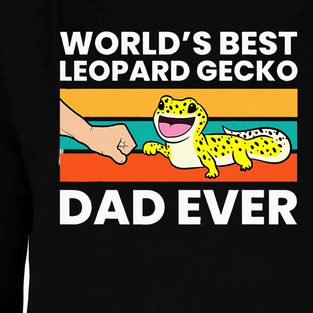 Worlds Best Leopard Gecko Dad Ever Womens Funnel Neck Pullover Hood