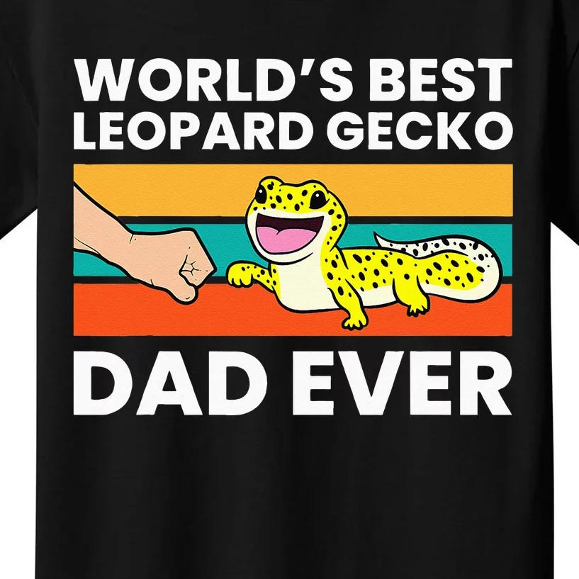 Worlds Best Leopard Gecko Dad Ever Kids T-Shirt