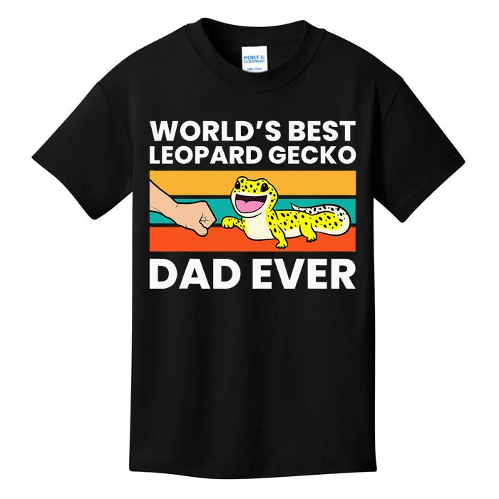 Worlds Best Leopard Gecko Dad Ever Kids T-Shirt