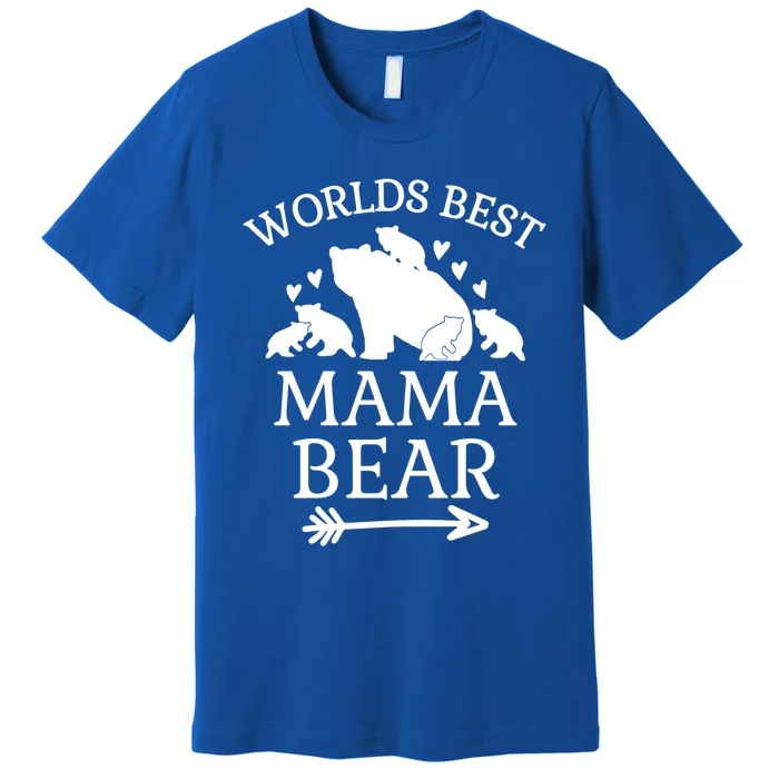 Worlds Best Mama Bear 5 Cubs Mothers Day Gift For Mom Gift Premium T-Shirt