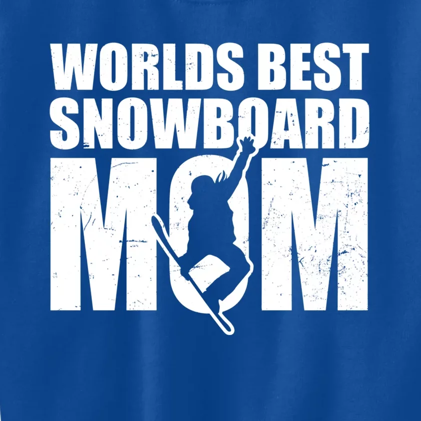 Worlds Best Mom Design Snowboarding Gift Kids Sweatshirt