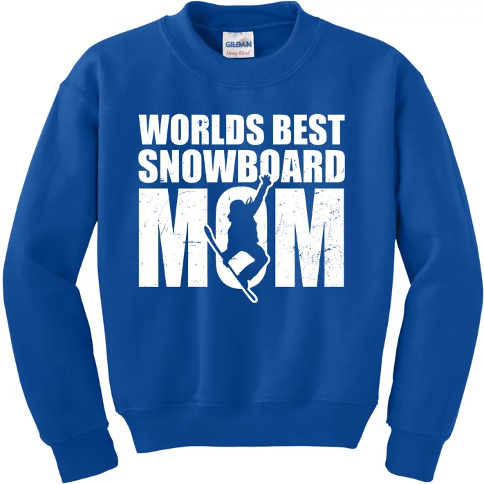 Worlds Best Mom Design Snowboarding Gift Kids Sweatshirt