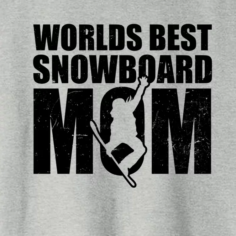 Worlds Best Mom Design Snowboarding Gift Women's Crop Top Tee