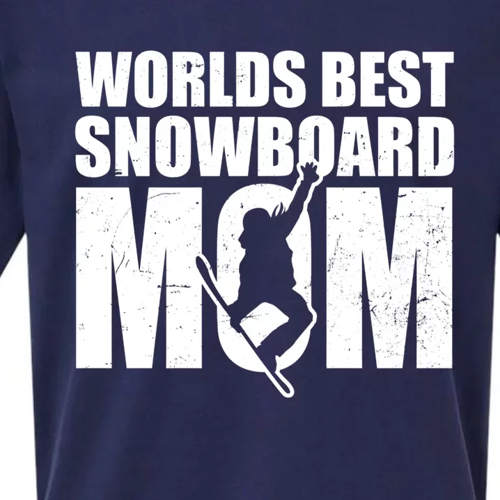 Worlds Best Mom Design Snowboarding Gift Sueded Cloud Jersey T-Shirt