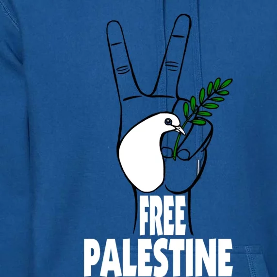 West Bank Middle East Peace Dove Olive Branch Free Palestine Cool Gift Premium Hoodie