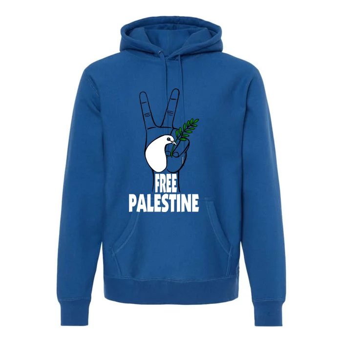 West Bank Middle East Peace Dove Olive Branch Free Palestine Cool Gift Premium Hoodie