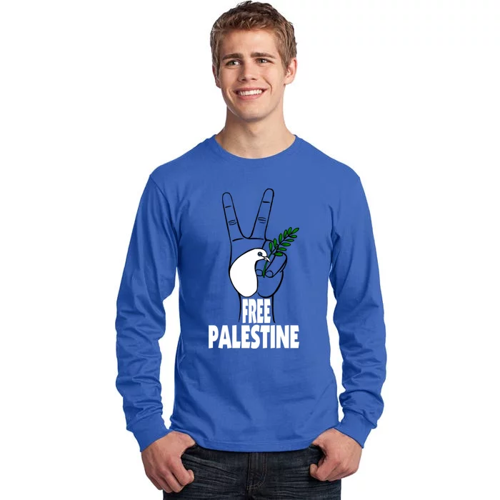 West Bank Middle East Peace Dove Olive Branch Free Palestine Cool Gift Tall Long Sleeve T-Shirt