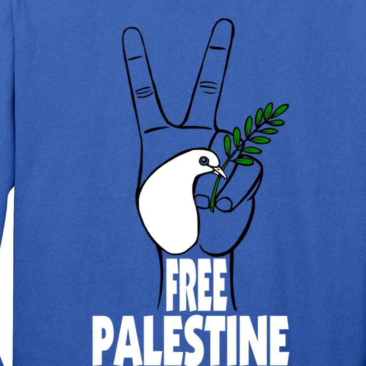 West Bank Middle East Peace Dove Olive Branch Free Palestine Cool Gift Tall Long Sleeve T-Shirt