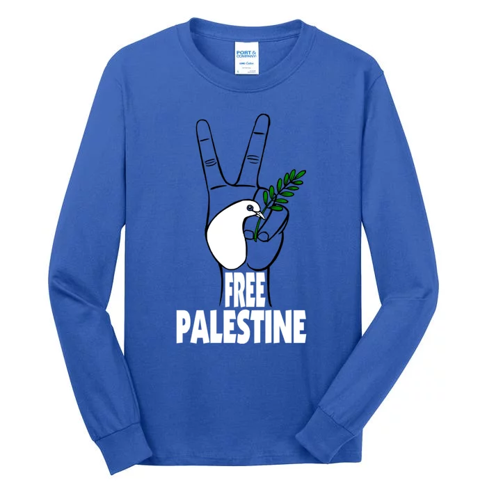 West Bank Middle East Peace Dove Olive Branch Free Palestine Cool Gift Tall Long Sleeve T-Shirt