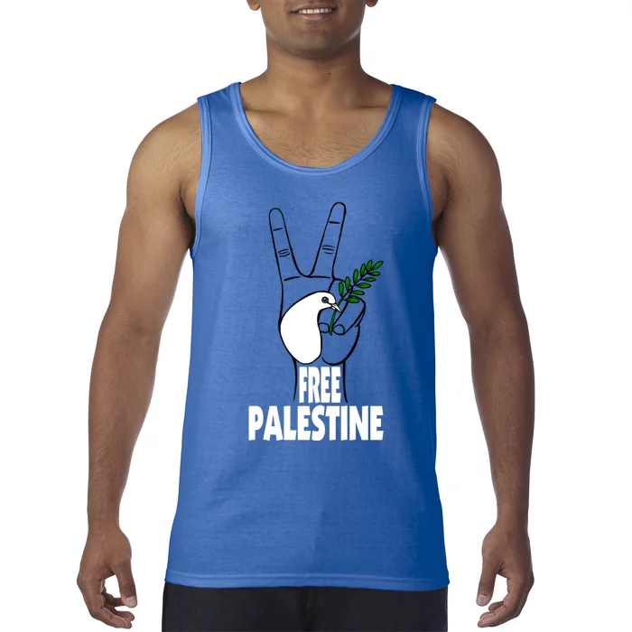 West Bank Middle East Peace Dove Olive Branch Free Palestine Cool Gift Tank Top