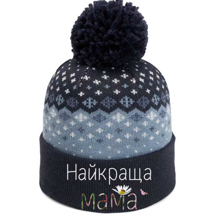 Women Best Mom Cute Floral Ukrainian Mothers Day Gift Mama Ukraine The Baniff Cuffed Pom Beanie