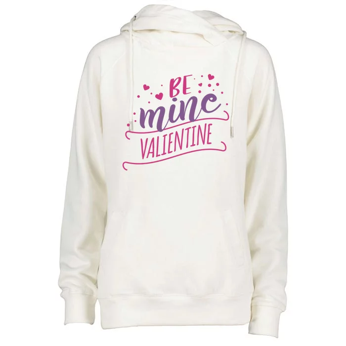 Wo Be Mine Valentine's Day Great Gift Womens Funnel Neck Pullover Hood