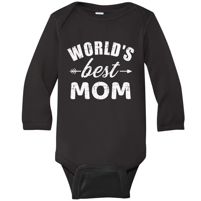 World's Best Mom Mother's Day Baby Long Sleeve Bodysuit