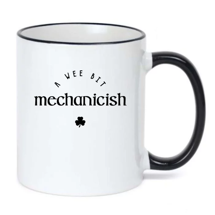 Wee Bit Mechanicish St Patricks Day Funny Mechanic Irish Gift Black Color Changing Mug