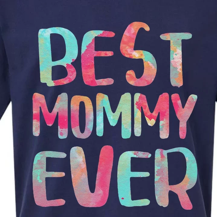 Womens Best Mommy Ever Mother's Day Sueded Cloud Jersey T-Shirt