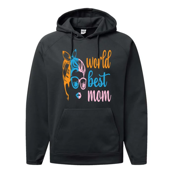 World Best Mom Performance Fleece Hoodie