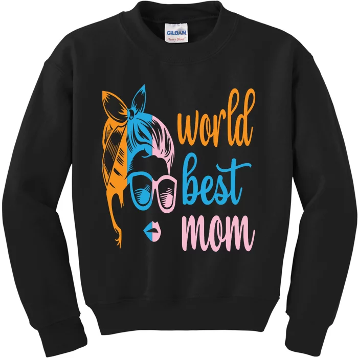 World Best Mom Kids Sweatshirt