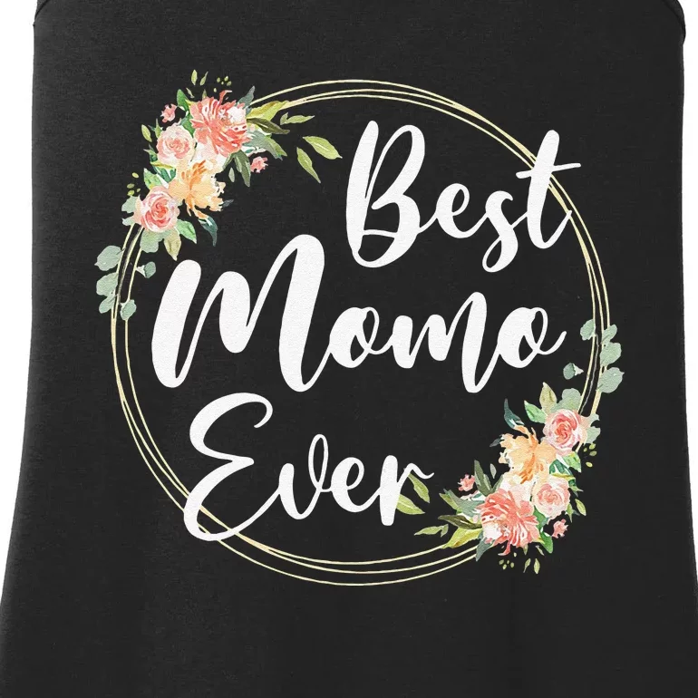 Womens Best Momo Ever Mother's Day Momo Gift Happy Mothers Day Ladies Essential Tank