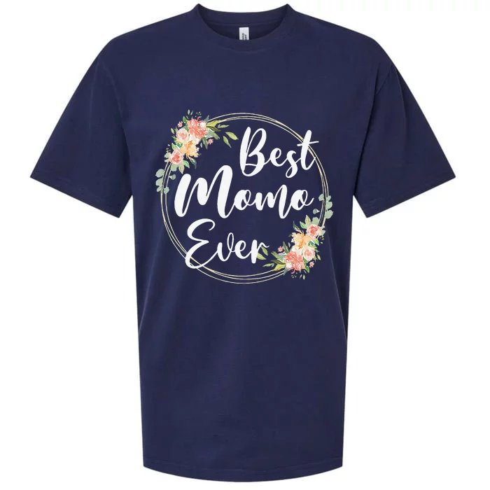 Womens Best Momo Ever Mother's Day Momo Gift Happy Mothers Day Sueded Cloud Jersey T-Shirt