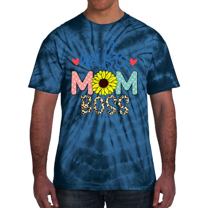 Wife Boss Mom Funny Matching Family Tie-Dye T-Shirt