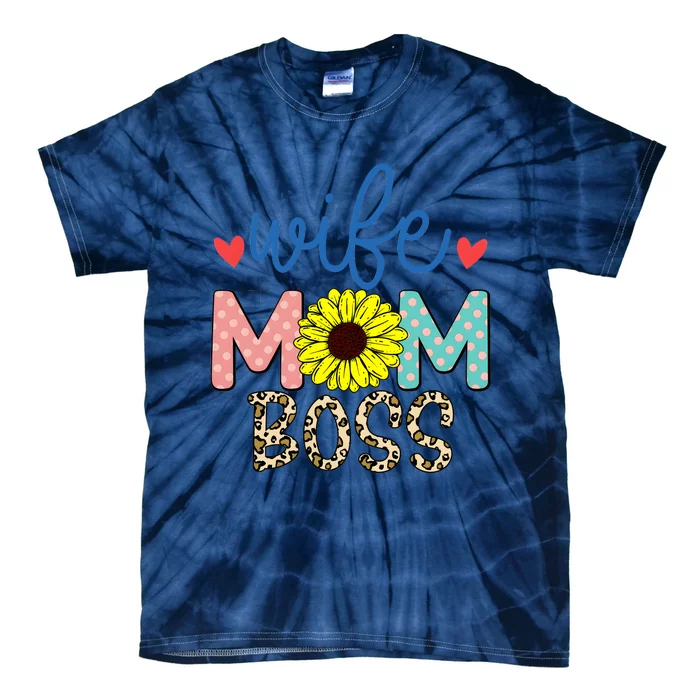 Wife Boss Mom Funny Matching Family Tie-Dye T-Shirt