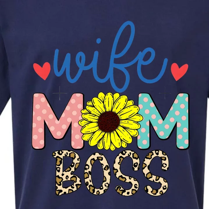 Wife Boss Mom Funny Matching Family Sueded Cloud Jersey T-Shirt