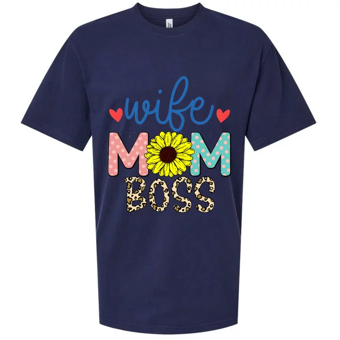 Wife Boss Mom Funny Matching Family Sueded Cloud Jersey T-Shirt