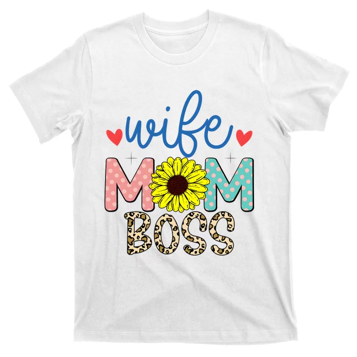 Wife Boss Mom Funny Matching Family T-Shirt