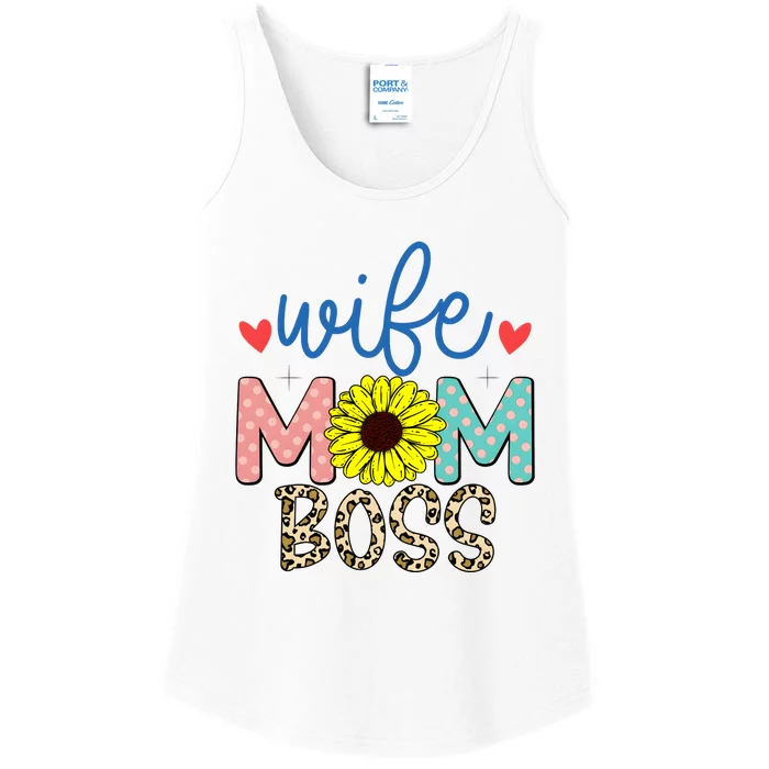 Wife Boss Mom Funny Matching Family Ladies Essential Tank