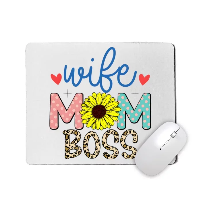 Wife Boss Mom Funny Matching Family Mousepad