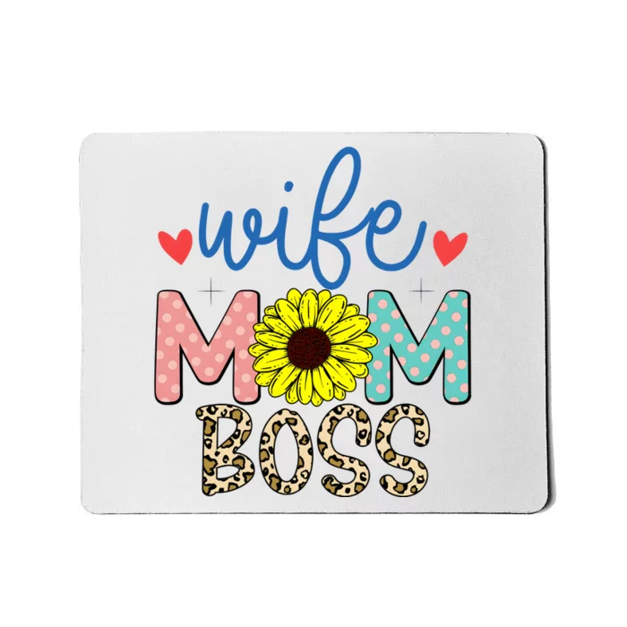 Wife Boss Mom Funny Matching Family Mousepad