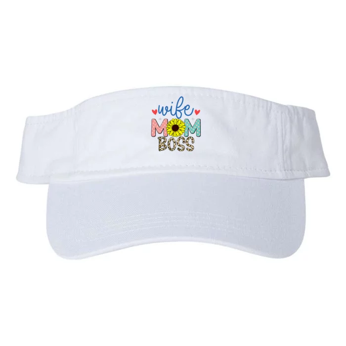 Wife Boss Mom Funny Matching Family Valucap Bio-Washed Visor