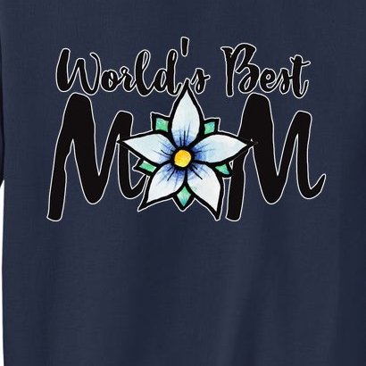 World's Best Mom Flower Sweatshirt