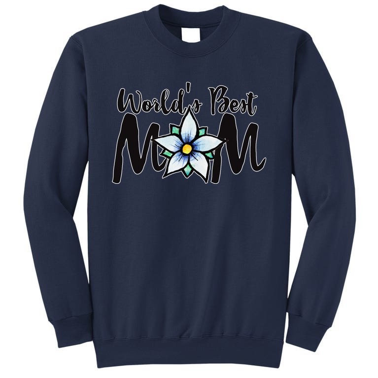 World's Best Mom Flower Sweatshirt
