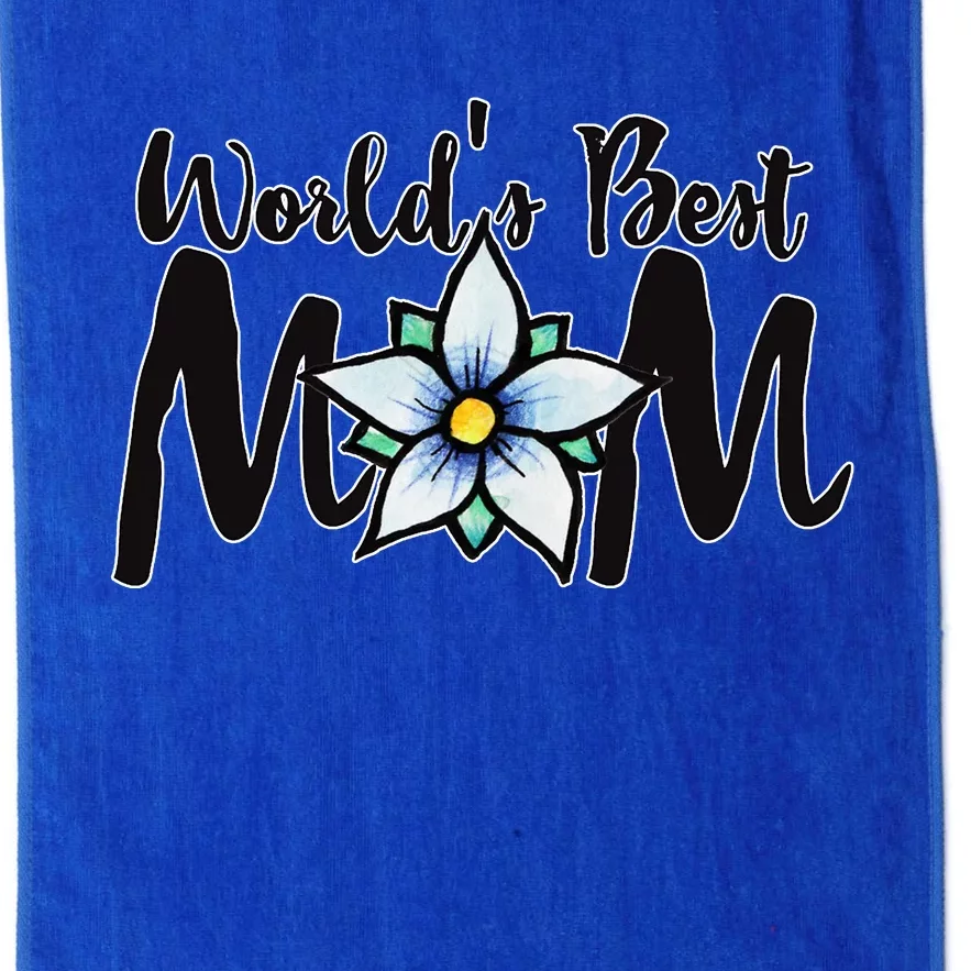 World's Best Mom Flower Platinum Collection Golf Towel