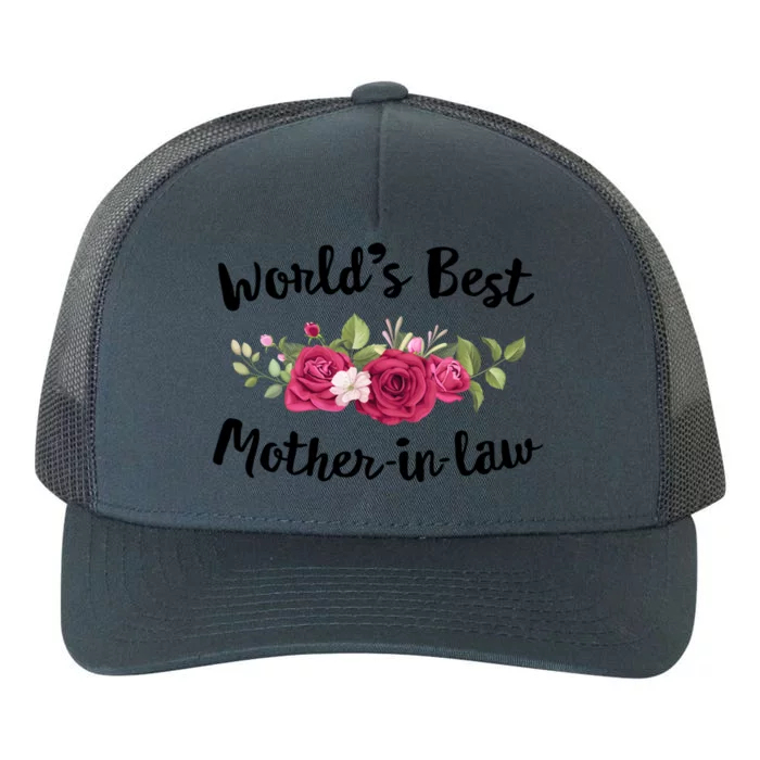 Worlds Best Mother In Law Groom Bride Ideas Weeding Party Gift Yupoong Adult 5-Panel Trucker Hat