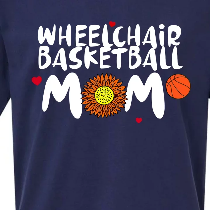 Wheelchair Basketball Mom Gift Sueded Cloud Jersey T-Shirt