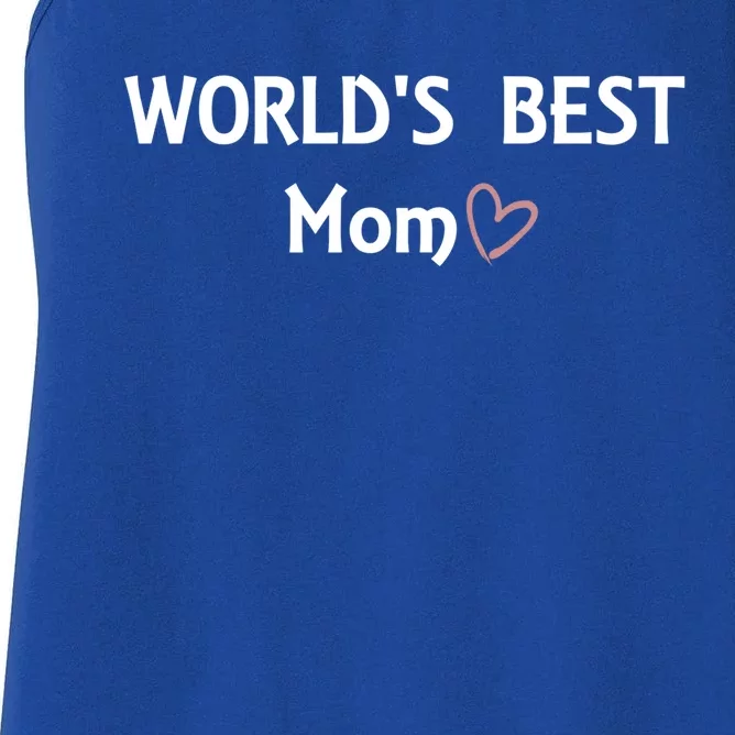 World's Best Mom Gift Happy Mother’s Day Gift Cute I Love My Mama Gift Women's Racerback Tank