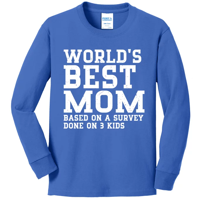 World's Best Mom Award Coolest Mama Funny Mother's Day Gift Kids Long Sleeve Shirt