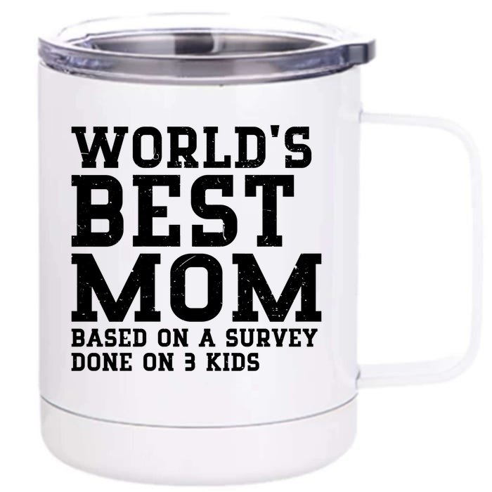 World's Best Mom Award Coolest Mama Funny Mother's Day Gift Front & Back 12oz Stainless Steel Tumbler Cup