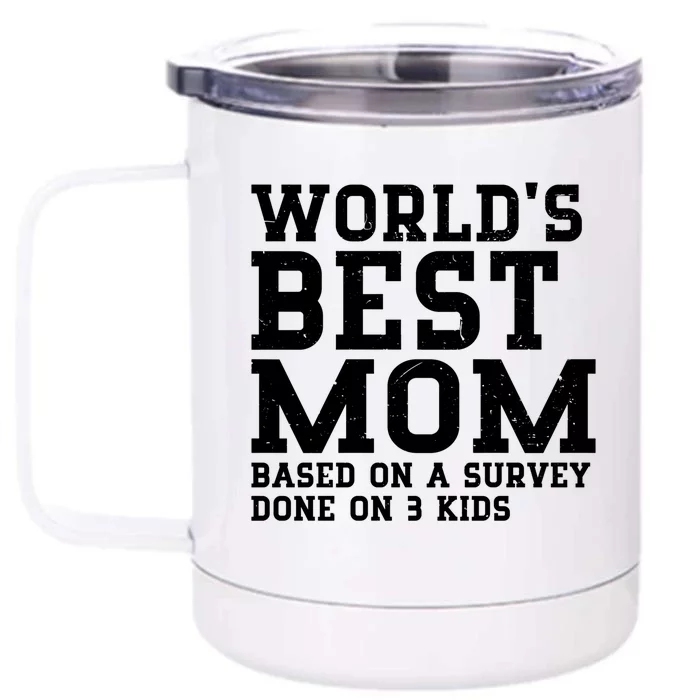 World's Best Mom Award Coolest Mama Funny Mother's Day Gift Front & Back 12oz Stainless Steel Tumbler Cup