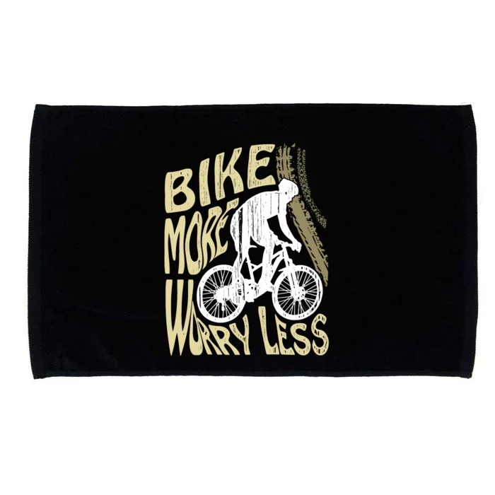 Wo Bike More Worry Less Bike Lovers Bicycle V-Neck Microfiber Hand Towel